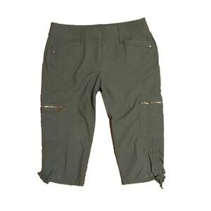 WHBM green cargo capri Sz 4